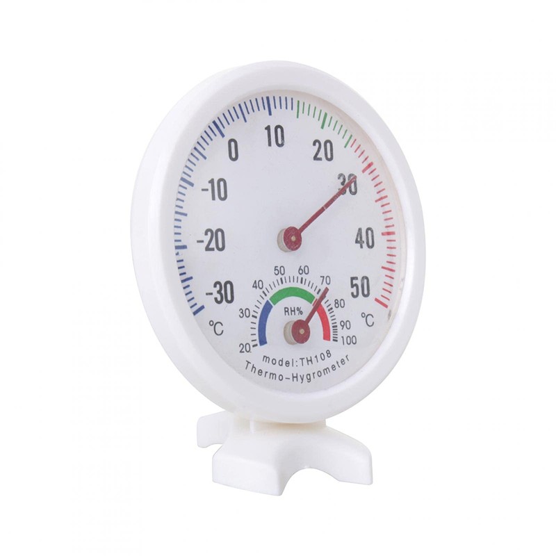 Thermometer Hygrothermograph Plastic TH108 Analog Temperature Humidity Meter Dial Shape