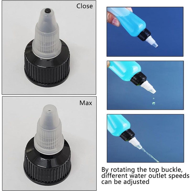 Young Wolf 40pcs HDPE Thin Tip Lab Science Dropper Bottles