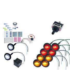 MCSADVENTURES Toggle Switch Universal Turn Signal Street Legal Led Light Kit for SXS ATV UTV
