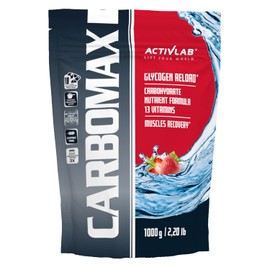 Activlab CARBOMAX 1000g, Kohlenhydrat mit Vitaminen, Energie und Glykogenauffüllung, für Training, Regeneration nach intensivem körperlichem Training, Erdbeere