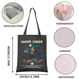 VAMSII A-c Velaris Inspired Shopping Bag Fantasy Novel Gift Books Lover Gift SJM Literature (Night Co tote)