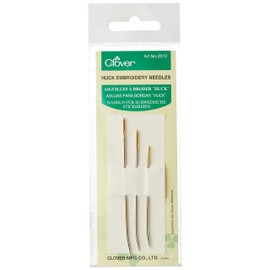 Clover Huck Embroidery Needles, Gold/Silver, 2
