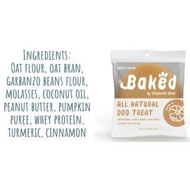 Baked by Mount Ara Human Grade Dog Biscuits 1.75 Ounce (Pack of 12) – Bulk Dog Cookies for Dog, Individually Wrapped Dog Treats, Individual Dog Cookies (12 Pack, Pumpkin Pie)