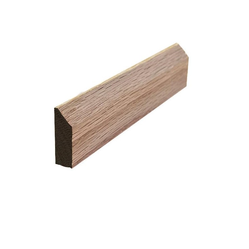 EWBS21 Baseboard Shoe 1-1/8" Tall x 3/8" Beveled Edge. Unfinished,