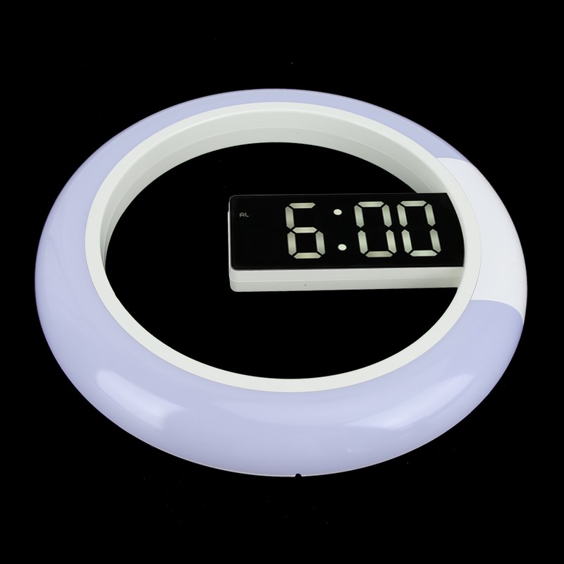 Innovative Modern Style LED Wall Clock Home Decoration with Alarm
