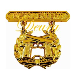 US ARMY Marine Corps PISTOL QUALIFICATION EXPERT Shooting Badge Pin Gold Plated 1.50"