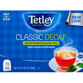 Tetley, Decaffeinated Classic Black Tea Bags, 72 Count