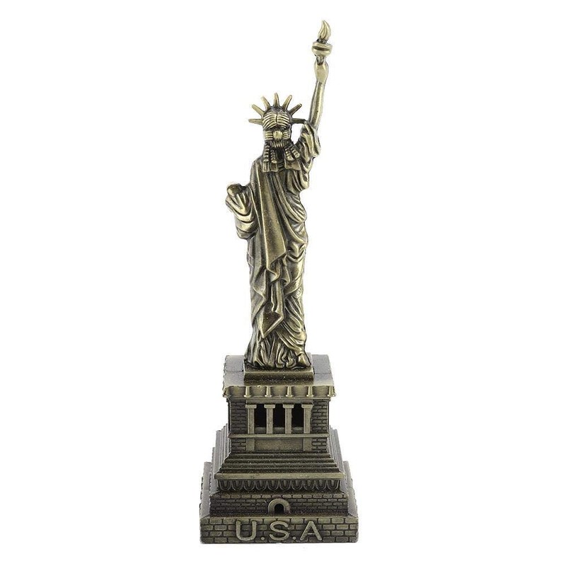 Broco Statue Of Liberty Metal Building Model Desk Decoration Gift