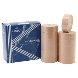 Ciana Kinesio Logy Tape, Width 1.0 inches (2.5 cm) x Length 16.4 ft (5 m), 12 Rolls, Made in Japan