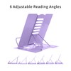 MSDADA Bookends, Reading Stand, Cookbook Holder, 6 Levels, Adjustable, Metal,