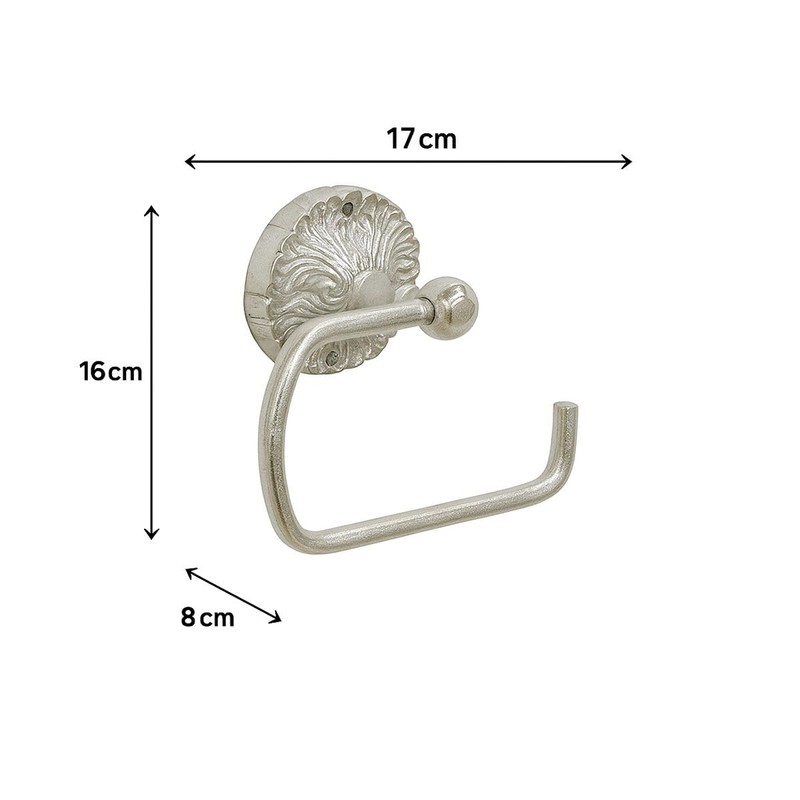 Melody Maison Luxe Silver Toilet Roll Holder 17cm x 16cm