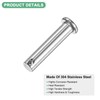 M METERXITY 10-Pack Single Hole Clevis Pins, M8 x 40mm