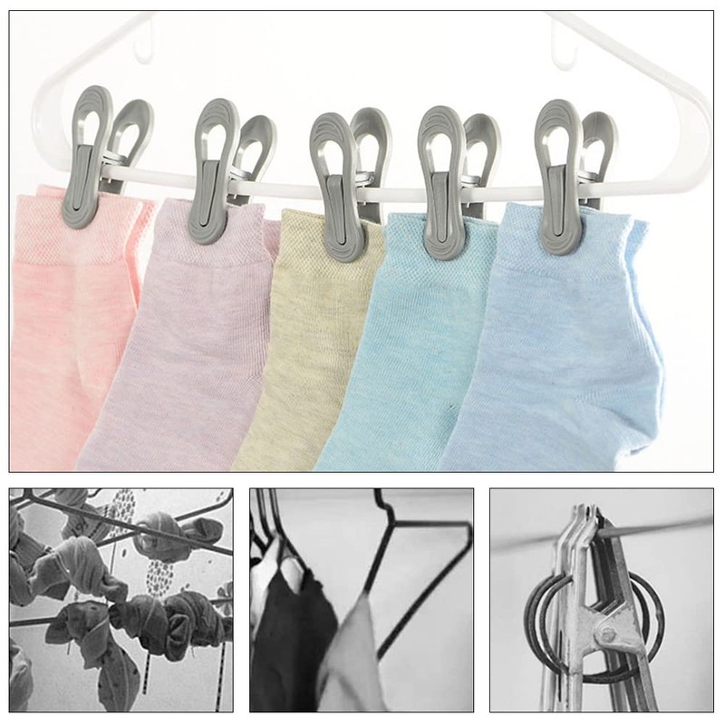 Luoyanye 15 Pcs Soft Grip Plastic Clothes Pegs for Indoor/Outdoor