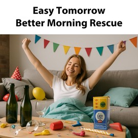 EASY TOMORROW Jelly Stick Before & After Drink, Morning Relief, Feel Fresher & Better Energy, Wake Up Clear (Mango Flavor, 10 Sticks)