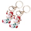 2Pcs Santa Keychain Pendant Cute Stylish Fahionable Decorative Hanging OrnamentsRed
