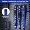WORKPRO Magnetic Socket Organizer, 1/2-Inch Drive Aluminum Alloy Socket Rail,