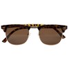 grinderPUNCH - Polarized Hamilton Premium Club Half Frame Sunglasses Tortoise