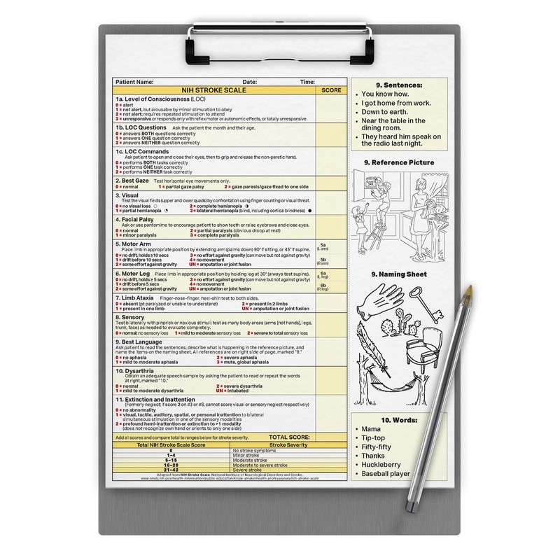 MDpocket National Institutes of Health Stroke Scale (NIHSS) Notepad (2