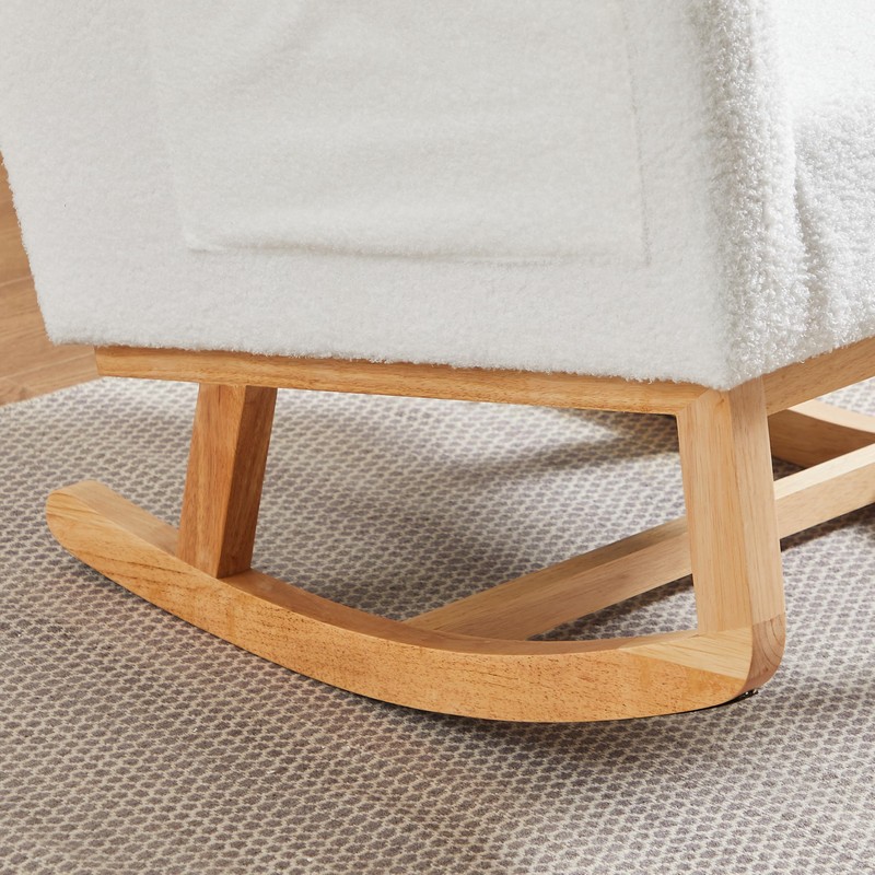 espidoo 27.2" Modern Rocking Chair: High Backrest Lounge Armchair with