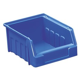 EQUIP247UK Plastic Storage Bins, Blue Stacking Parts Container, Size 1 (10)