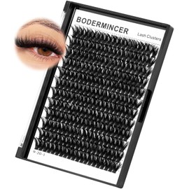 Bodermincer 7D/10D/20D/30D/40D/50D/60D/80D/100D Lash Cluster 240pcs D Curl Individual Cluster Eyelashes Fluffy false Eyelashes Extension Lash Cluster DIY at Home (80D-13mm)