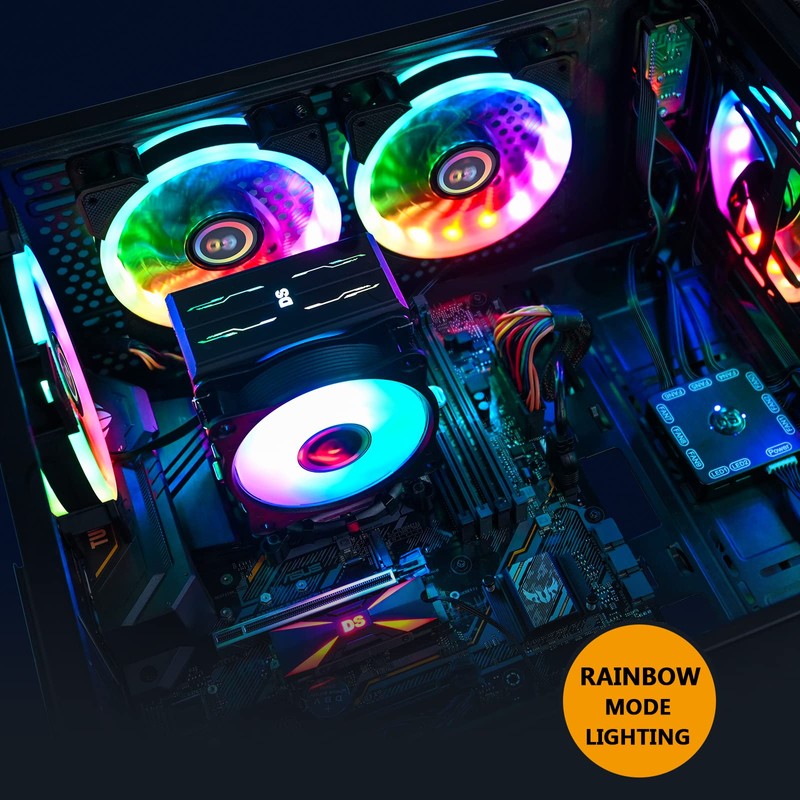 DS 6Pack 120MM RGB PC Cooling Fans, LED Case Fans