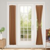 Vatge Terracotta Door Curtains for Doorways Burnt Orange Sidelight Curtains