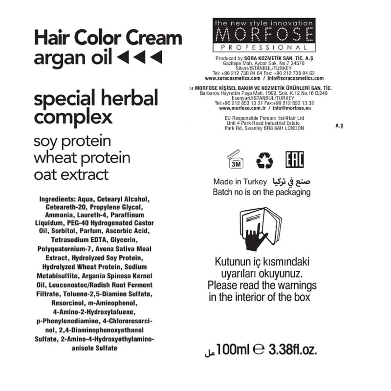Morfose 10 Professional Hair Colour Cream 100 ml, Red