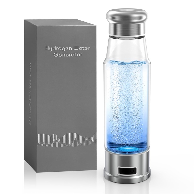 Hydrogen Water Bottle 5-Min Electrolysis 15.22OZ 1500 PPB Water Ionizer