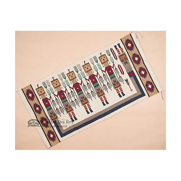 Mission Del Rey Handwoven Wool Rug - Southwestern Tapestry Rug