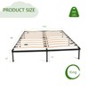 topfresh Foldable King Bed Frame Wooden Platform Bed Frame Underbed