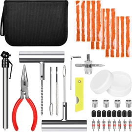 EIIEHX Tire Repair Kit, 46 Piece Heavy Duty Tire Plug Kit, Universal Flat Tire Repair Kit for Cars, Motorcycles, SUVS, RVs, Tubeless Tire Repair Kit