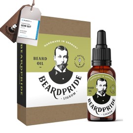 BEARDPRIDE Organic Beard Oil for Men, Original Beard Oil from the Barbershop, Beard Care Oil for Soft Beard, 100% Natural Beard Growth Oil, Beard Oil for Men
