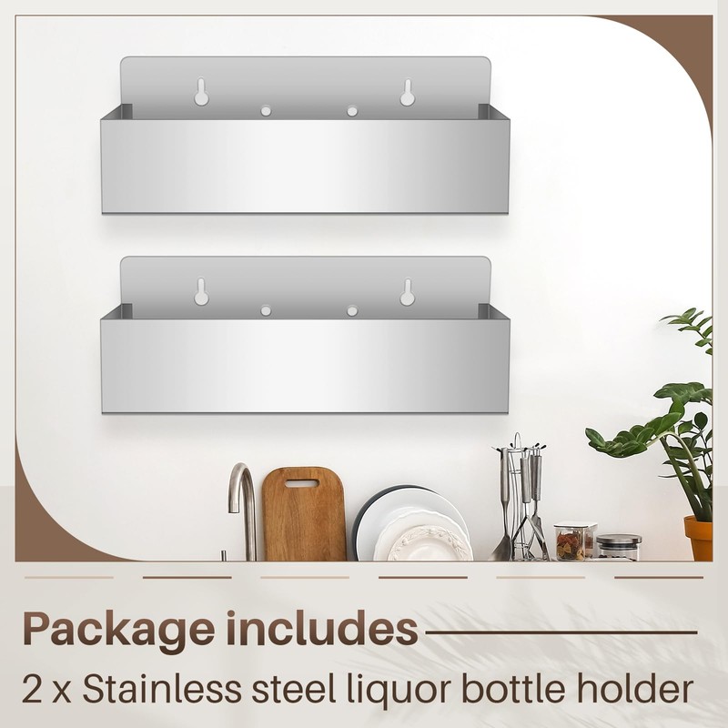 Tanlade 2 Pieces 15 Inch Single Speed Rail Stainless Steel