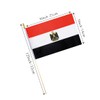 Ckexin 25Pack Small Egypt Flag Handheld Mini Egyptian Flags on