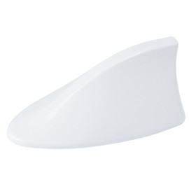 GERUI Haifischantenne Universal Auto –Haiflosse Autoantenne Universal Shark Autoantenne Verstärker AM FM Radio mit Wasserdichter Gummi (weiß)