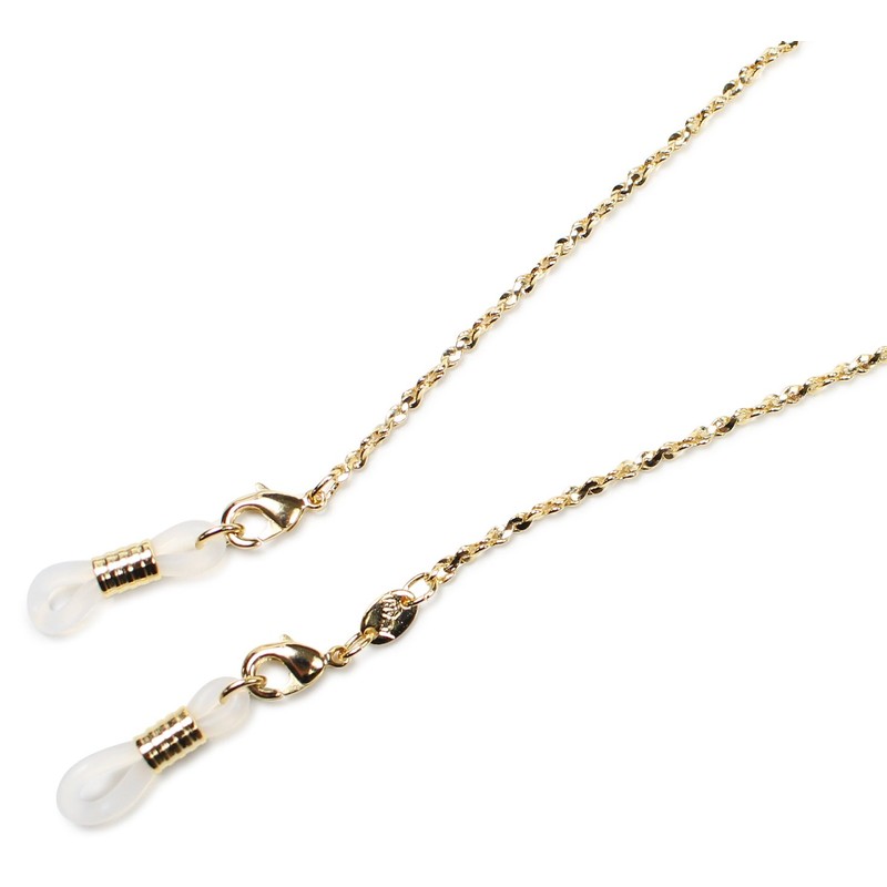CG-104 Pearl Glass Cord, Brass, 28.3 inches (72 cm), Gold