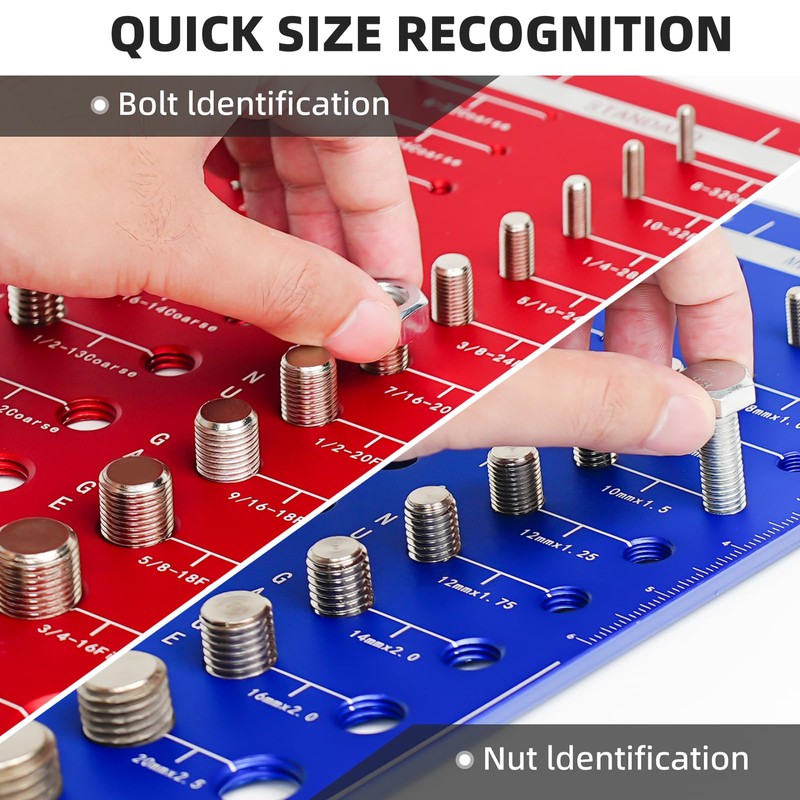Clonivent Nut and Bolt Thread Checker Standard and Metric, 44