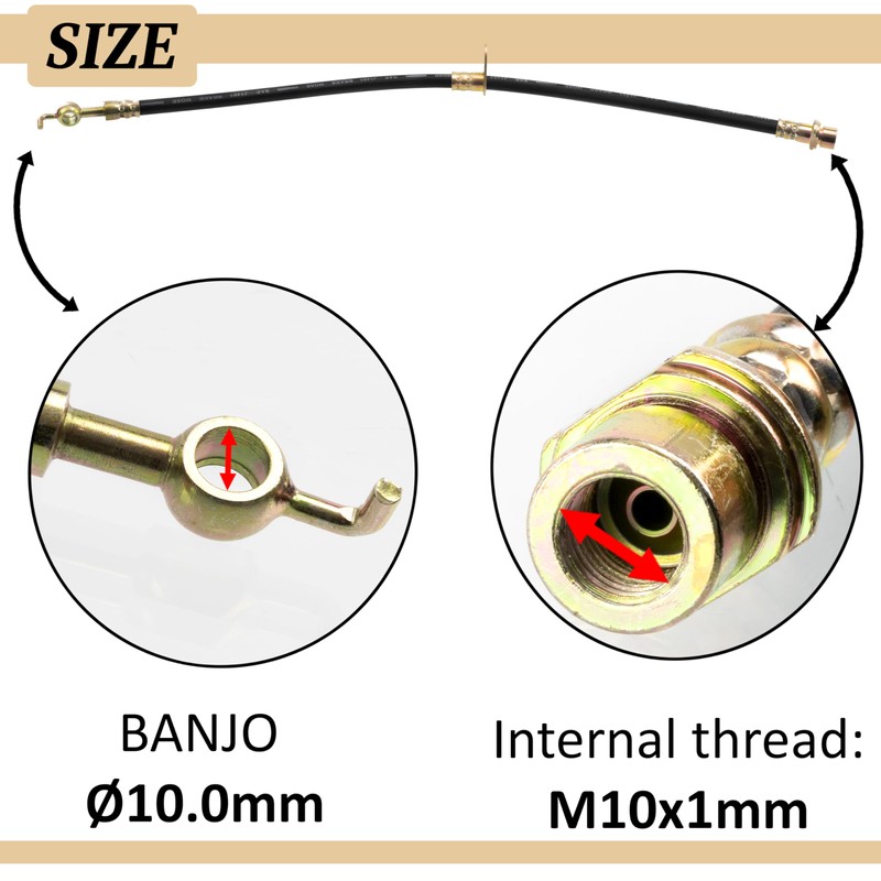 AERZETIX - C71744 - Brake Hose M10x1 - Fitting Side