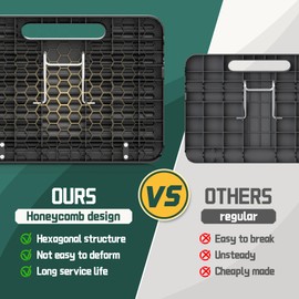 GameGem 2 Step Ladder, Foldable Step Stool with Newly Designed Sturdy Honeycomb Construction, Folding Step Ladder for Adults, Thickened Carbon Steel, Anti-Slip Stripes Pedal, 500 lbs Capacity