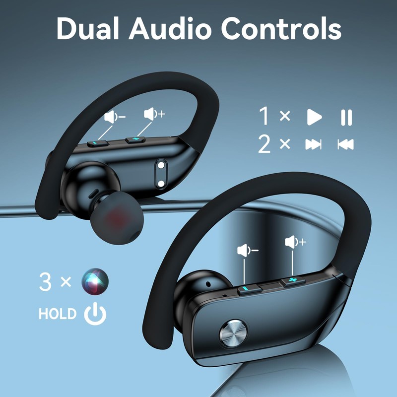 bmani Wireless Earbuds Bluetooth Headphones 48hrs Play Back Sport Earphones