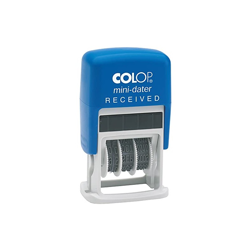 COLOP S160/L1 RECEIVED Mini Dater Stamp - Blue/Red | 105241