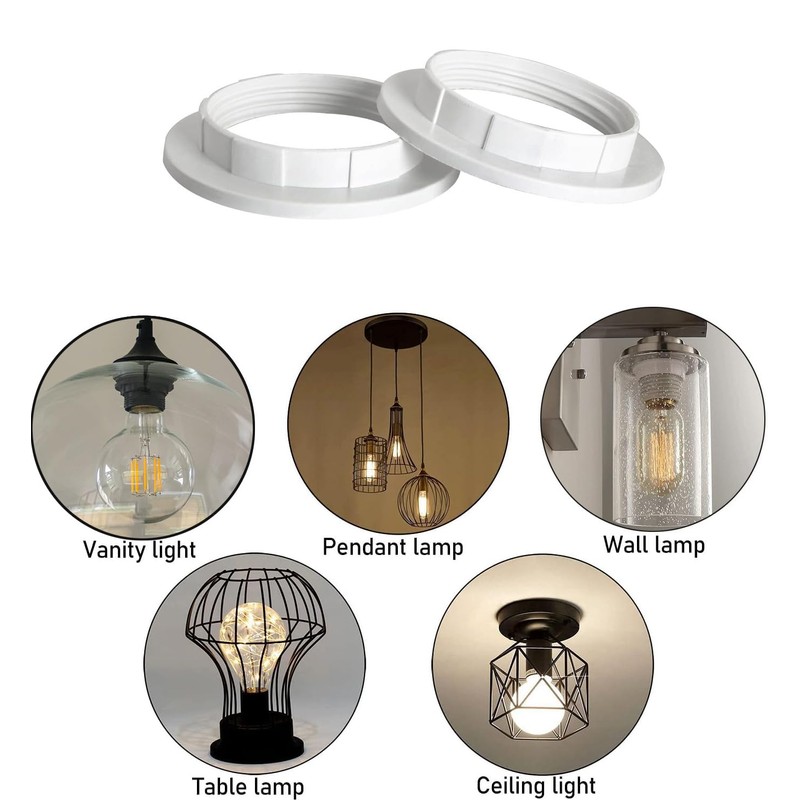 E26/E27 Light Socket Ring, Lamp Shade Holder Adapter Ring, Diameter