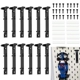 meeeyya Wall Mount Compatible with f1 Speed Champions Sets, Wall Bracket for Speed of Champions,Vertical Wall Mount for Brick Cars (12 Packs)