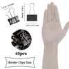 Medium Binder Clips, 30 Pcs Large, Black, 1.25 Inch Paper