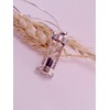 Mr. Sandman Silver Sand Timer Hour Glass Necklace Pendant on