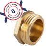 Brass plug, 1/2 inch male thread, pipe plug. hexagonal, end