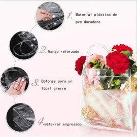 Bolsas de Regalo de Plástico Transparente, Bolsas de Regalo de Plástico Transparente Portátiles para Cumpleaños para Fiesta