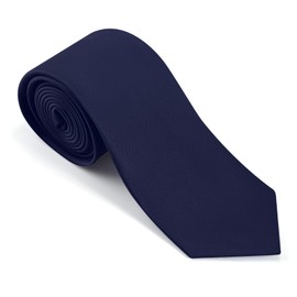 JUNMEISI Navy Blue Tie Set in Gift Box Mens Solid Color 3.15" (8CM) Navy Blue Necktie and Pocket Square Set
