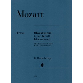 モーツァルト: オーボエ協奏曲 ハ長調 (フルート協奏曲 第2番 KV 314に基づく)/ヘンレ社原典版/オーボエとピアノ